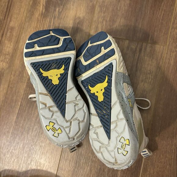 Under Armour Project Rock Shoes Womens 9 Stone Blue Sneakers Cross Training - Picture 8 of 9